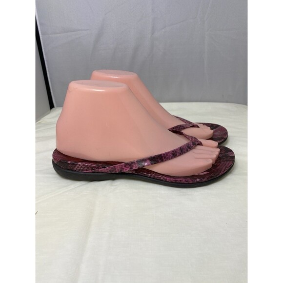 Vionic Snake Thong Sandals Size 6 Pink Arch Support Flip Flops - Picture 2 of 6